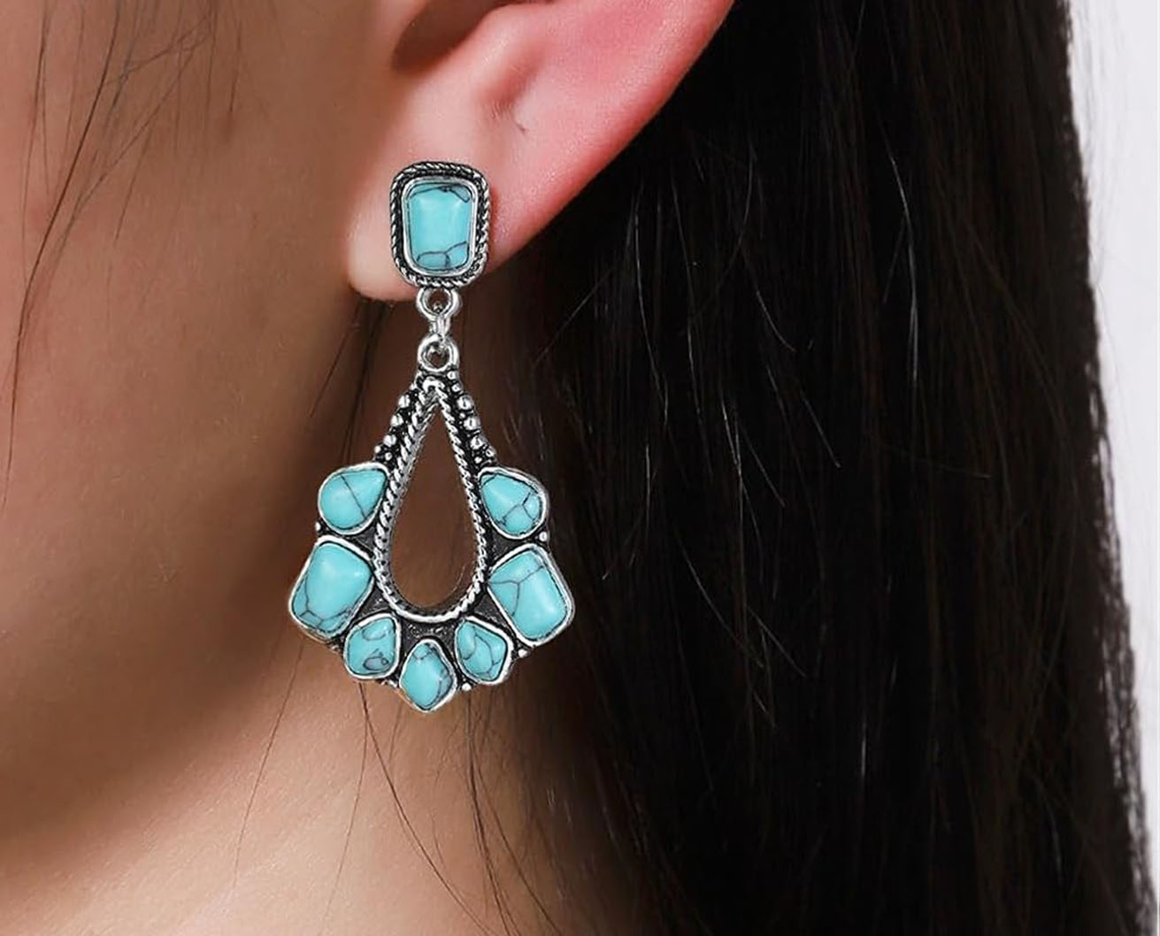 Rustic Couture’s Western Turquoise Earrings: A Statement Piece of Western Country Jewelry that Showcases Individuality and Charm